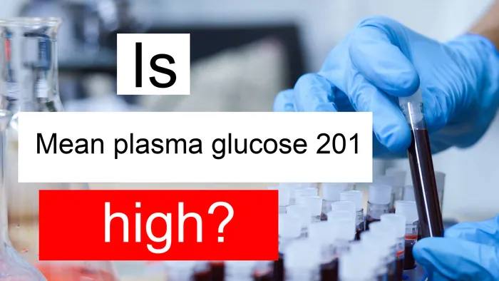 Mean plasma glucose 201