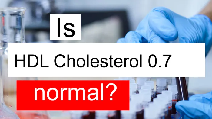Serum HDL cholesterol 0.7