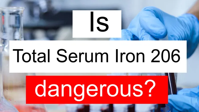 Total serum iron 206